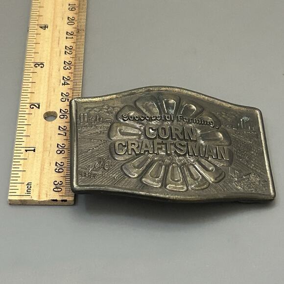 Successful Farming Corn Craftsman Metal Buckle 1976 Meredith Corporation - Picture 8 of 8